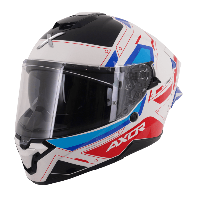 Axor Brutale Helmet White Red Blue