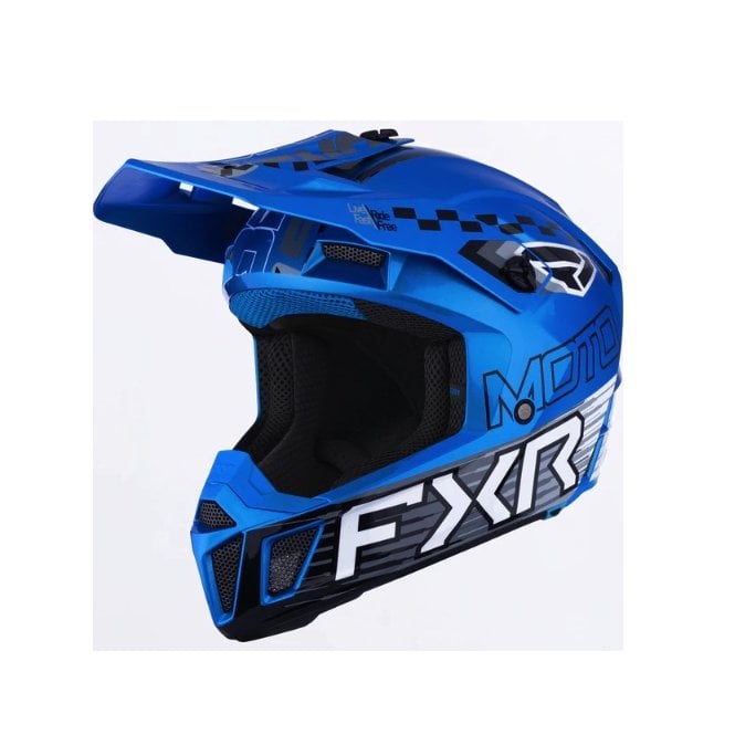 FXR Clutch Race Div MX Helmet Blue