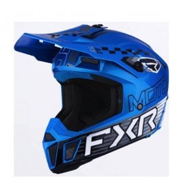 FXR Clutch Race Div MX Helmet Blue