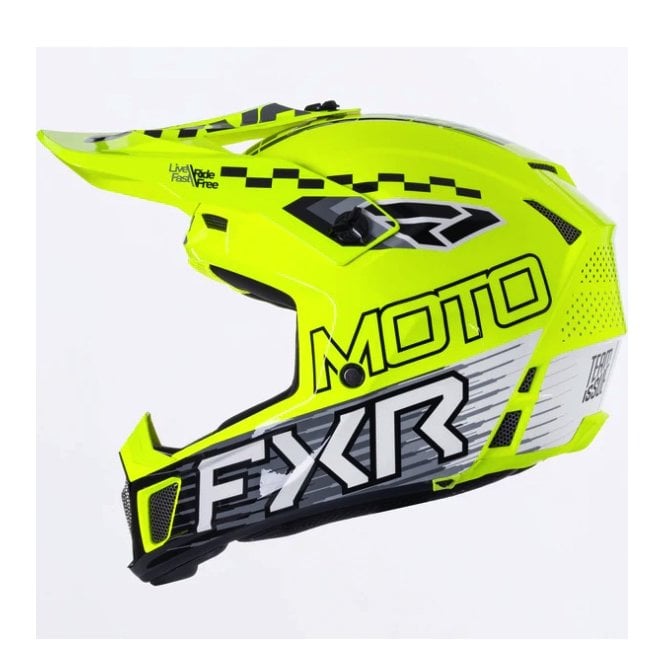 FXR Clutch Race Div MX Helmet Fluo