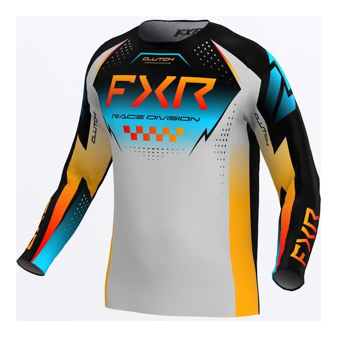 FXR Clutch Youth MX Jersey Orange/Blue/Black
