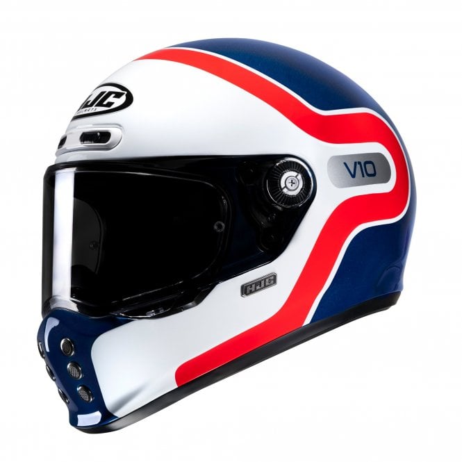HJC V10 Grape MC21 White Red Blue (Gloss Finish)