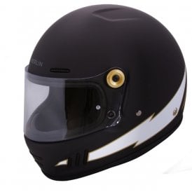 Merlin Revival Vintage Helmet – Flash Matt Black