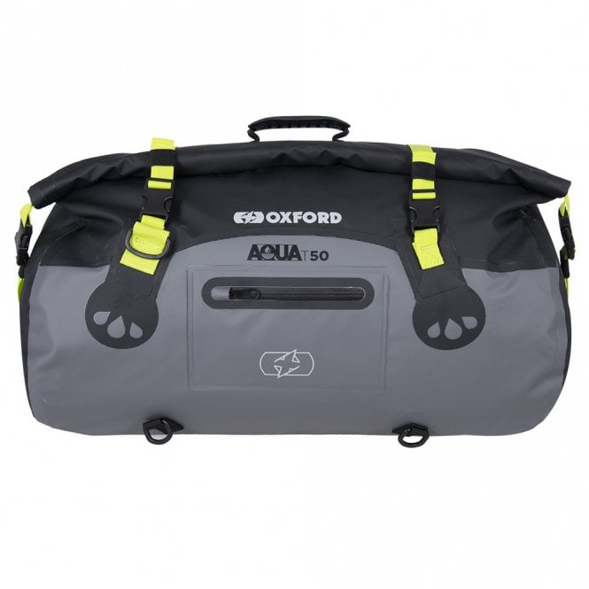 Oxford Aqua T-50 Roll Bag - Black/Grey/Fluo