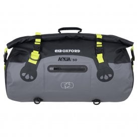Oxford Aqua T-50 Roll Bag - Black/Grey/Fluo