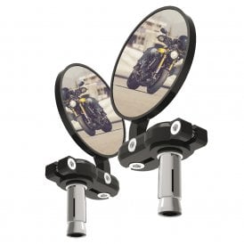 Oxford Bar End Mirrors - Black