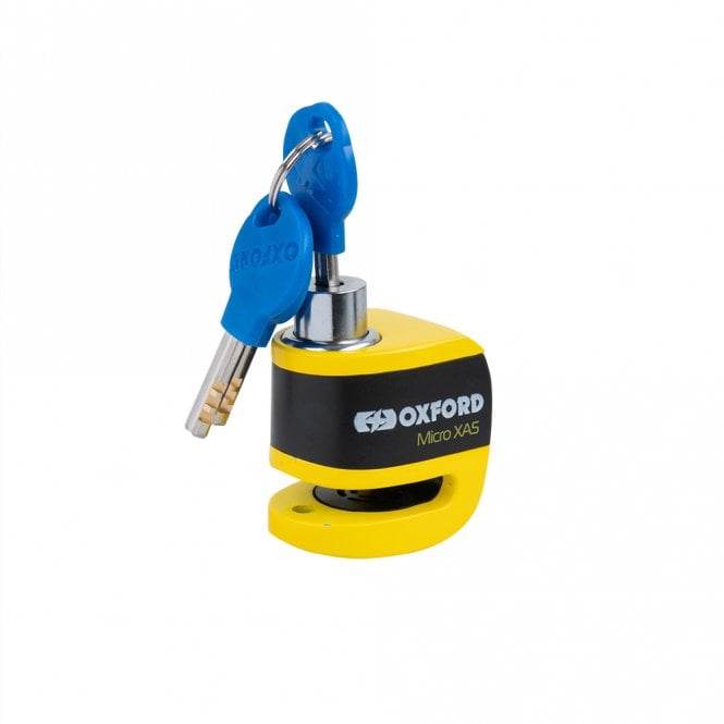 Oxford Micro XA5 Alarm Disc Lock Yellow/Black